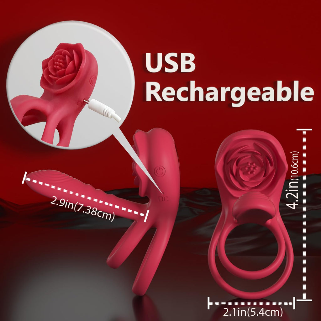 Anillo Vibrador para Parejas con Estimulador de Clítoris