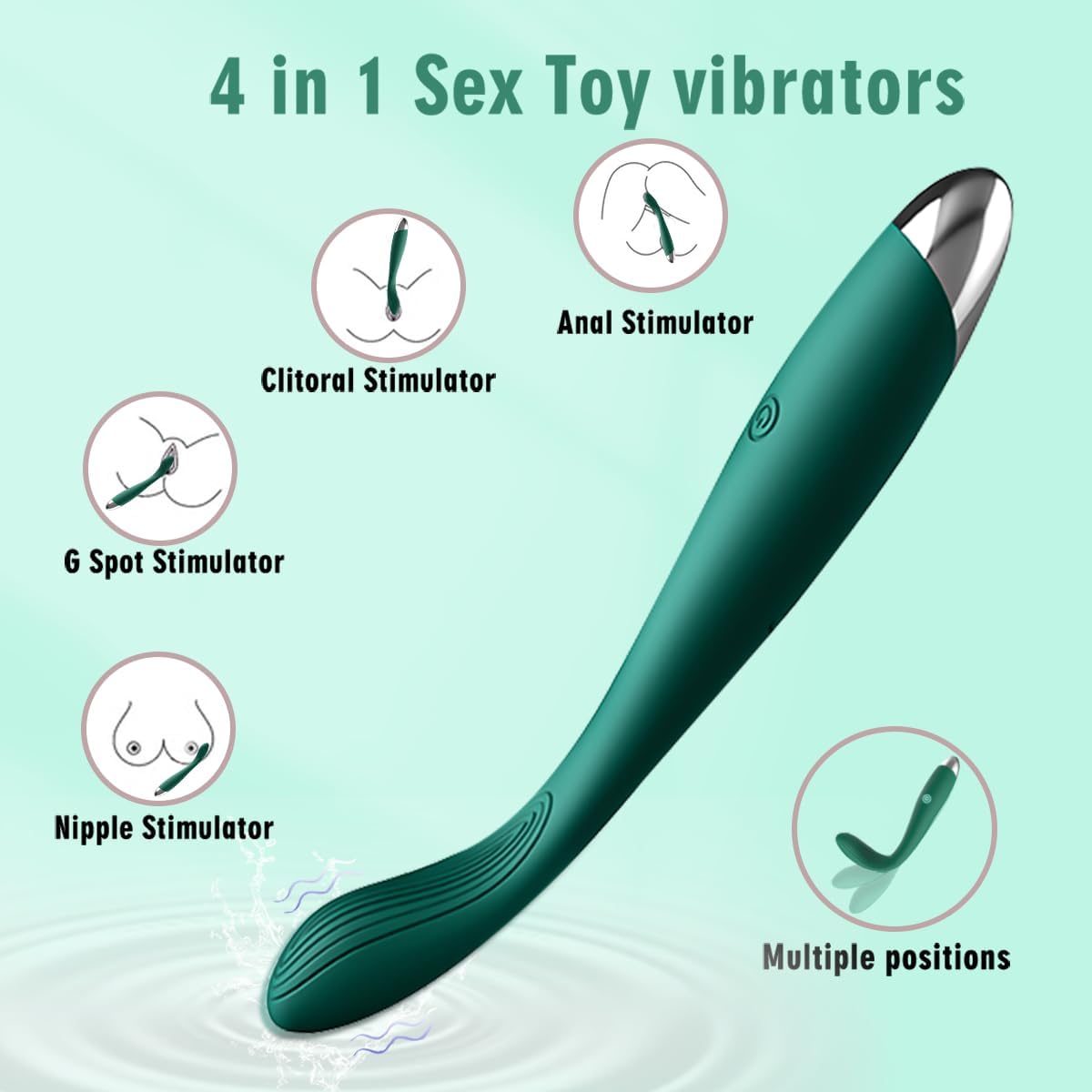 Vibrador Punto G y Clítoris - 10 Modos de Vibración