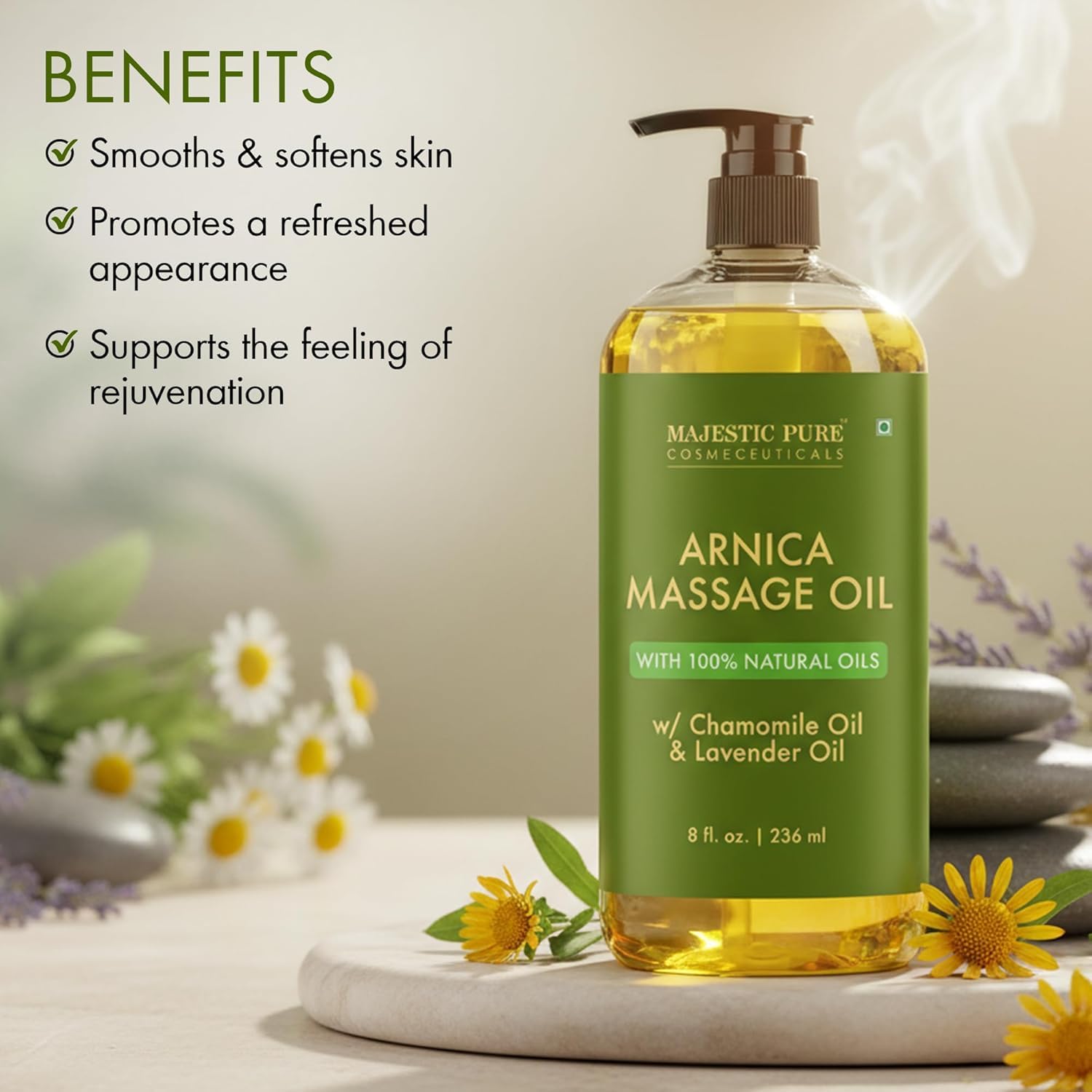 Aceite de Masaje Sensual Majestic Pure - Natural y Relajante