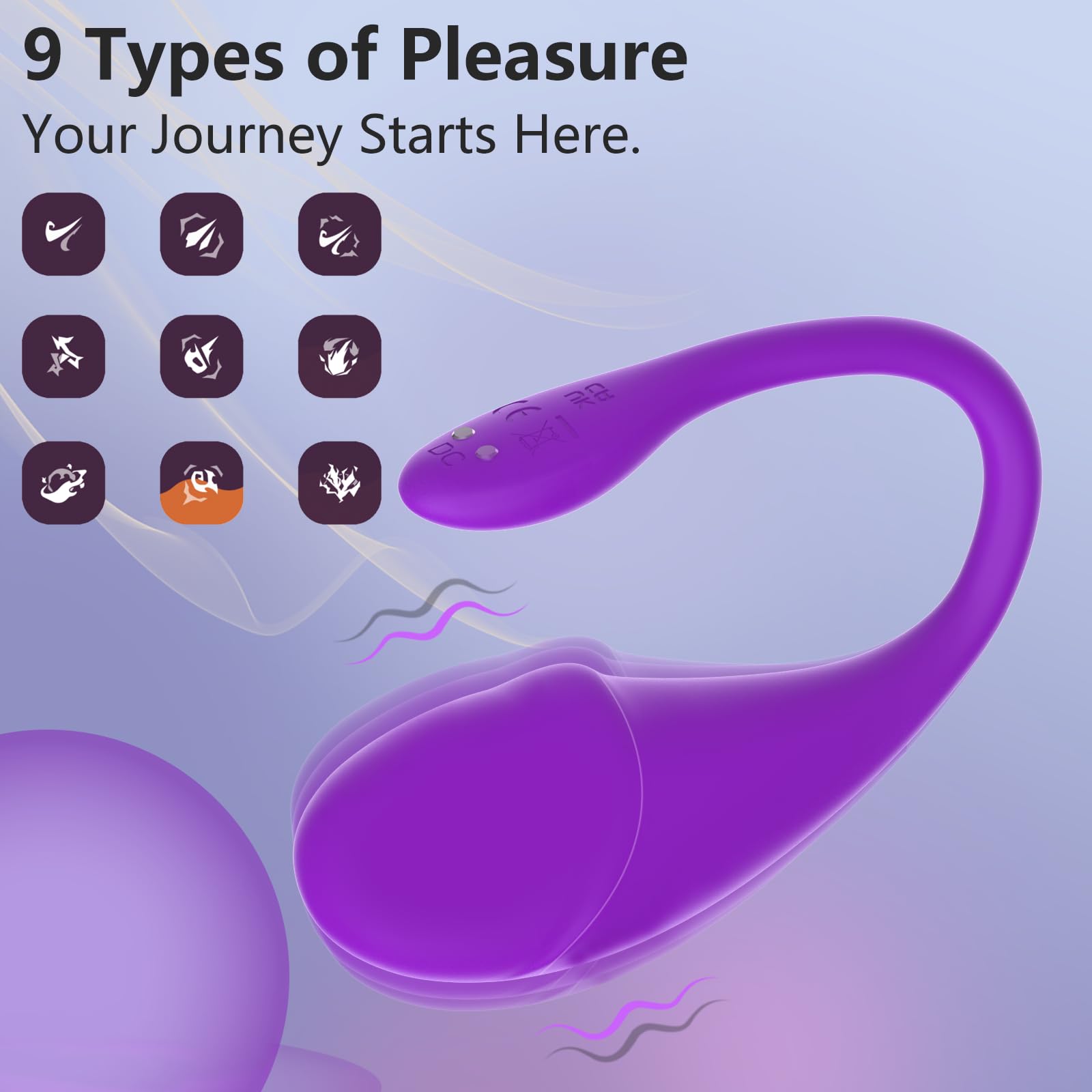 Vibrador Portátil Femenino con Control Remoto APP - 9 Modos
