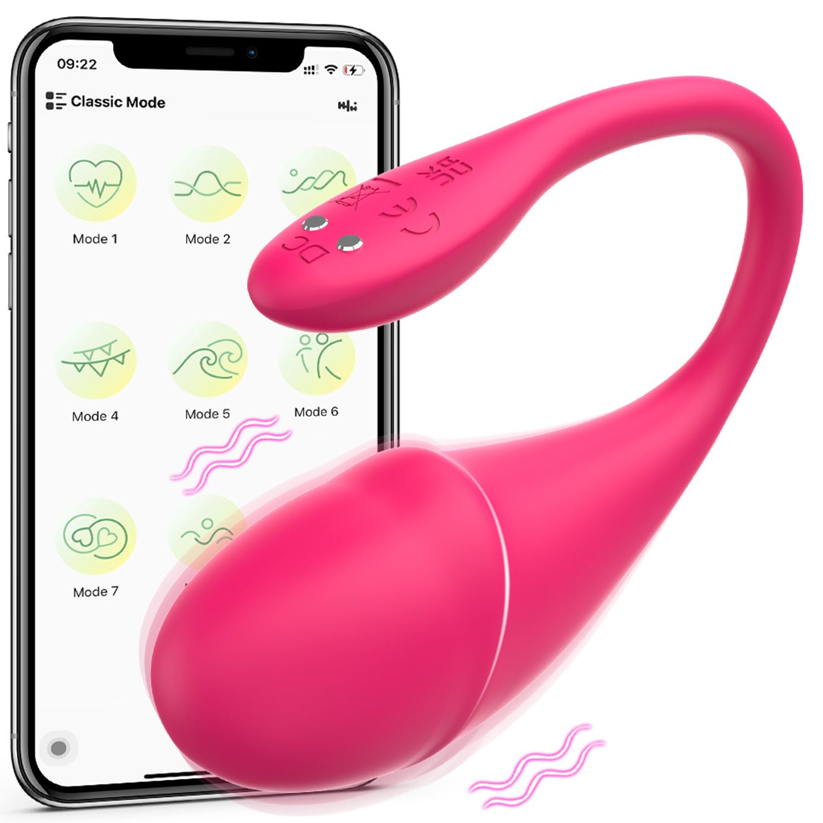 Vibrador Portátil Femenino con Control Remoto APP - 9 Modos
