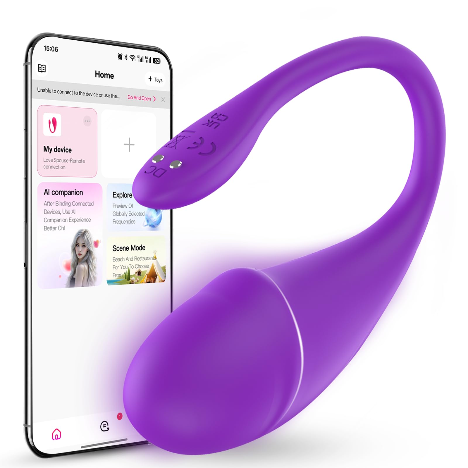 Vibrador Portátil Femenino con Control Remoto APP - 9 Modos
