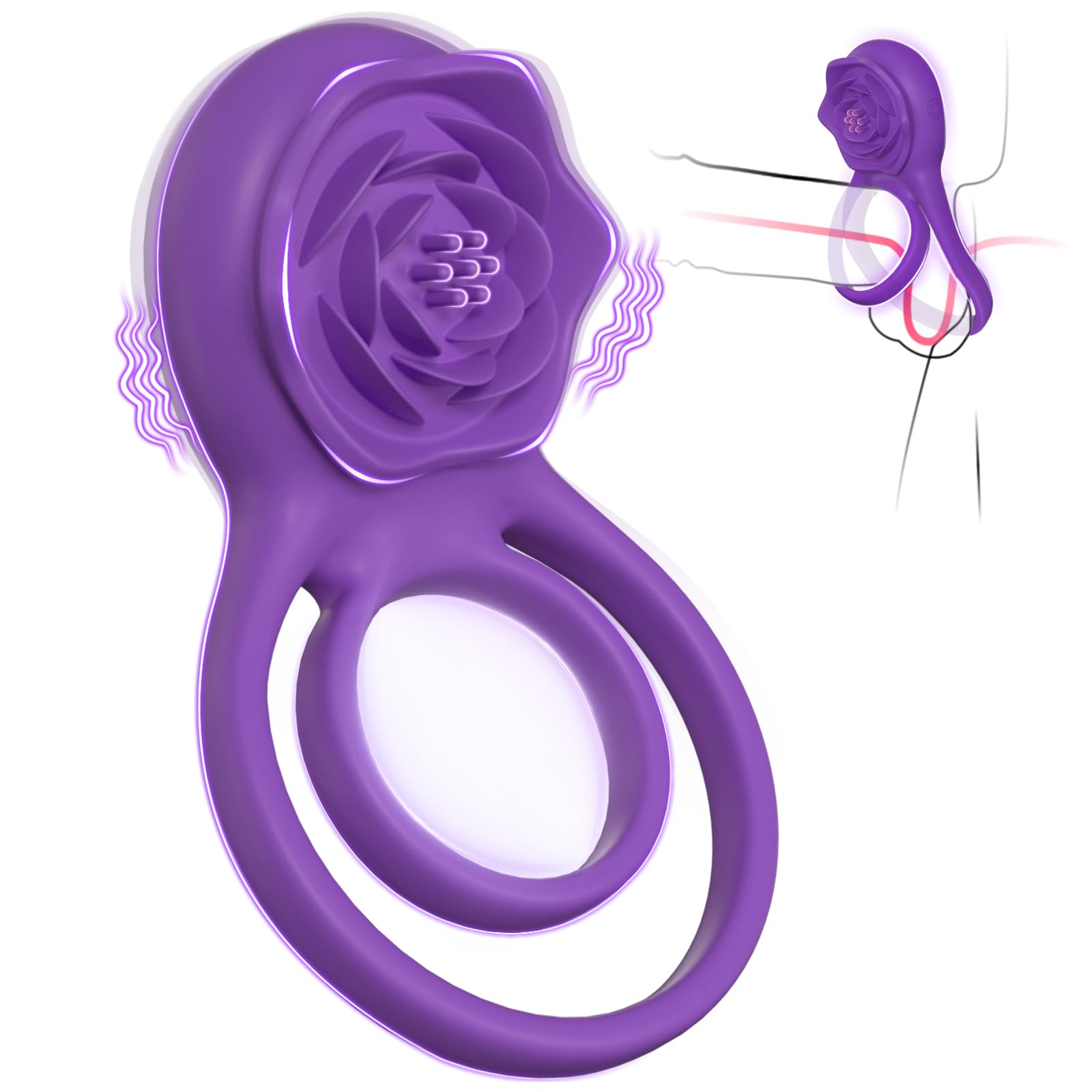 Anillo Vibrador para Parejas con Estimulador de Clítoris