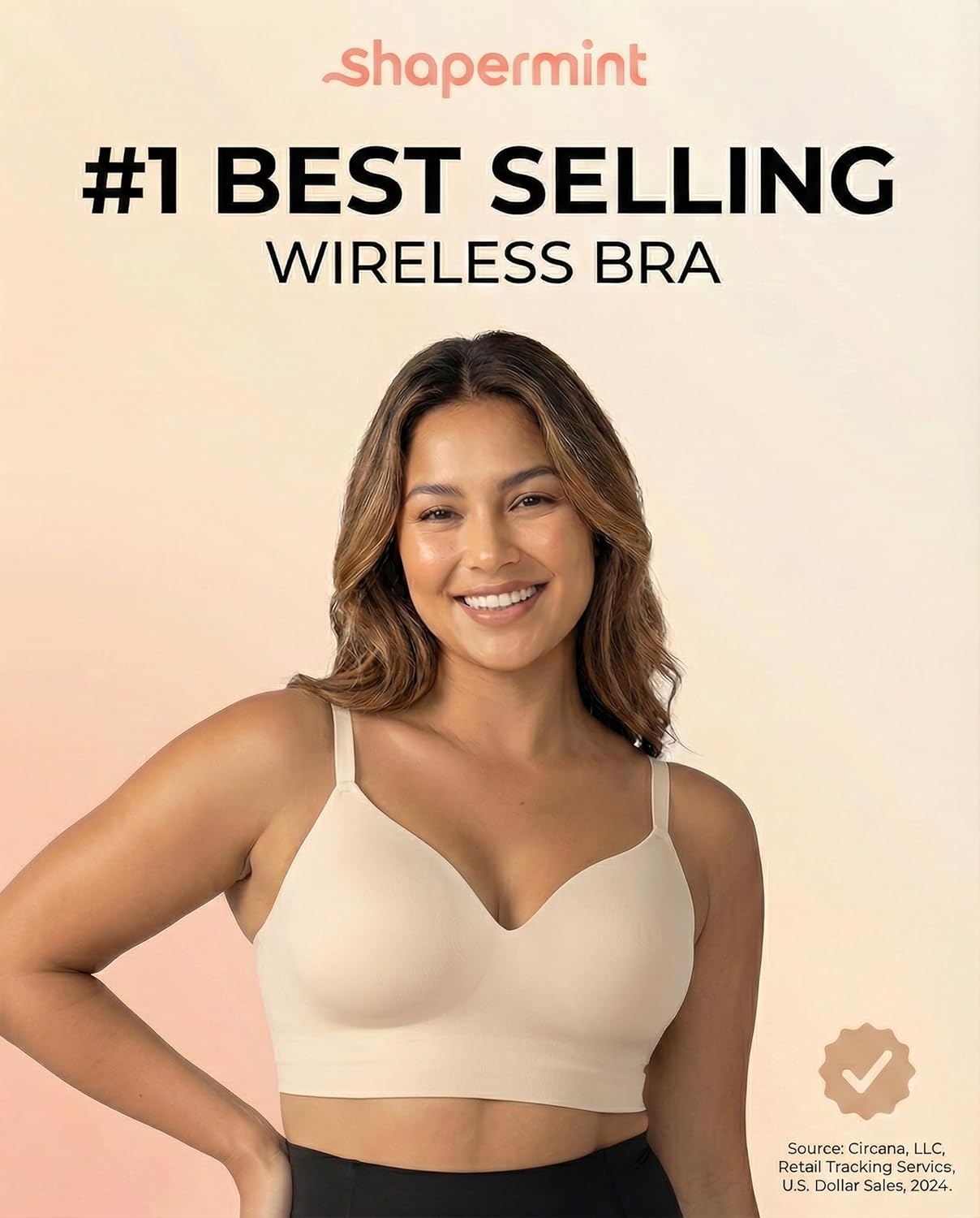SHAPERMINT Bras for Women - Lingerie Bra, Bralettes for Women with Support, No Underwire Plus Size Bras for Women
