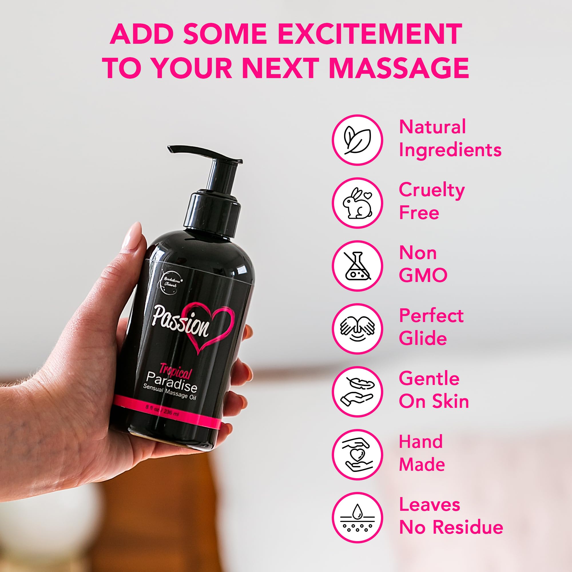 Aceite de Masaje Sensual Passion - 100% Natural con Jojoba
