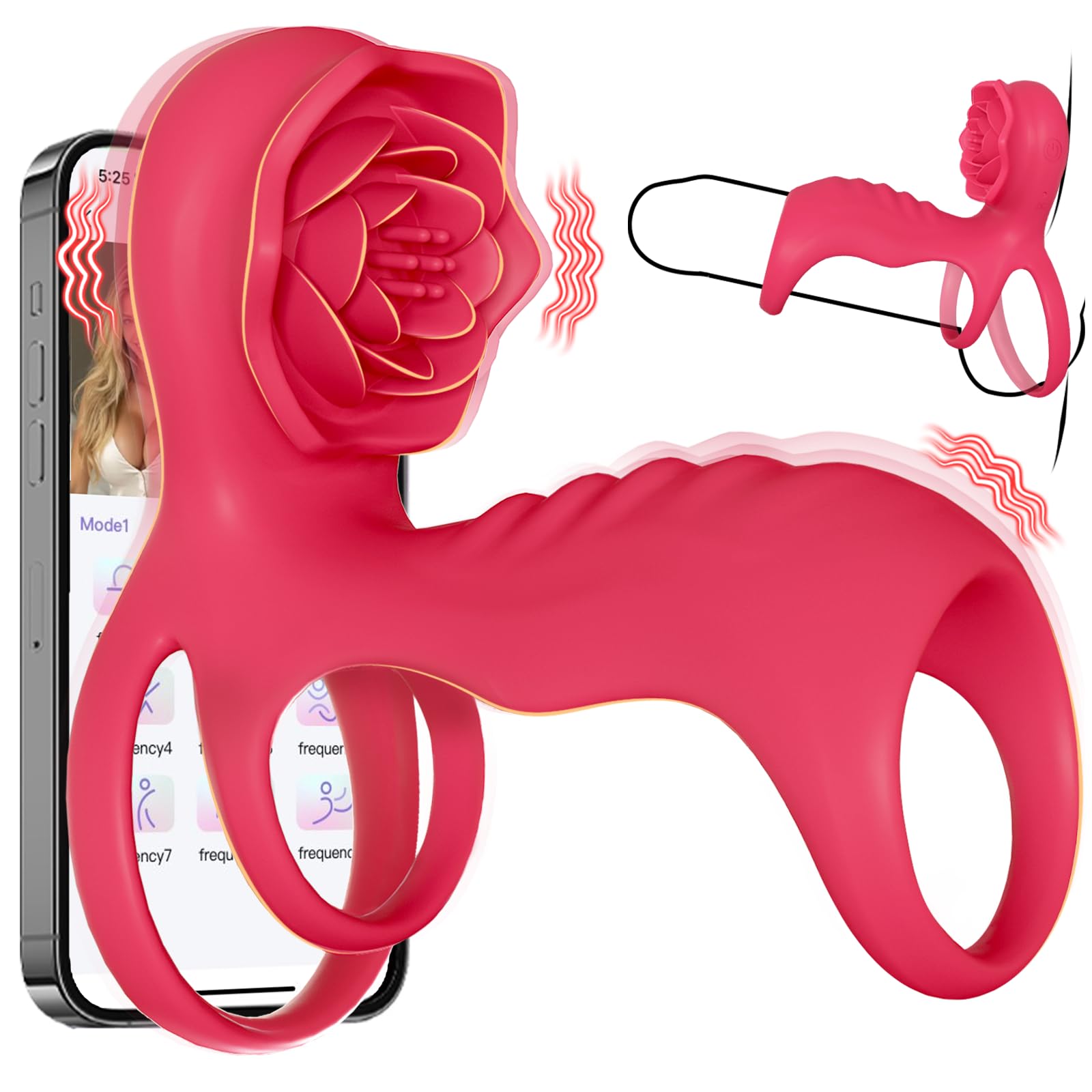 Anillo Vibrador para Parejas con Estimulador de Clítoris