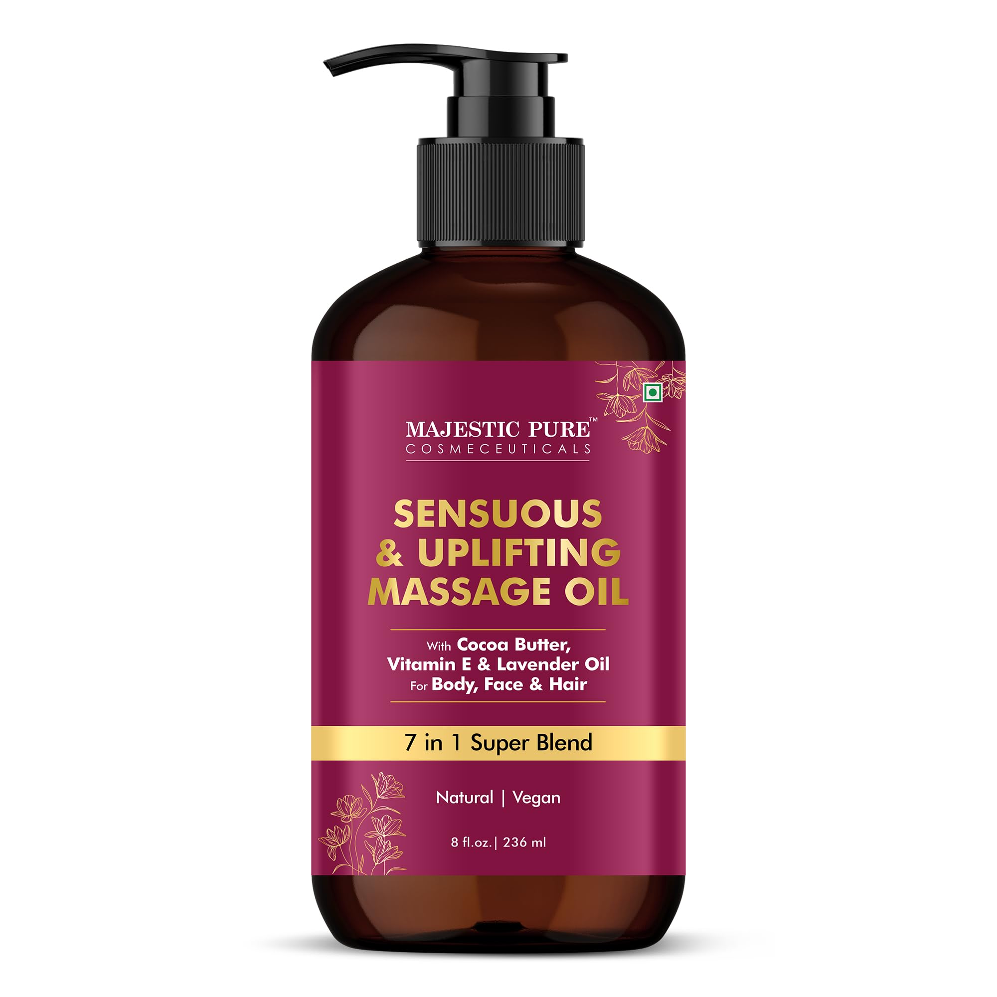 Aceite de Masaje Sensual Majestic Pure - Natural y Relajante