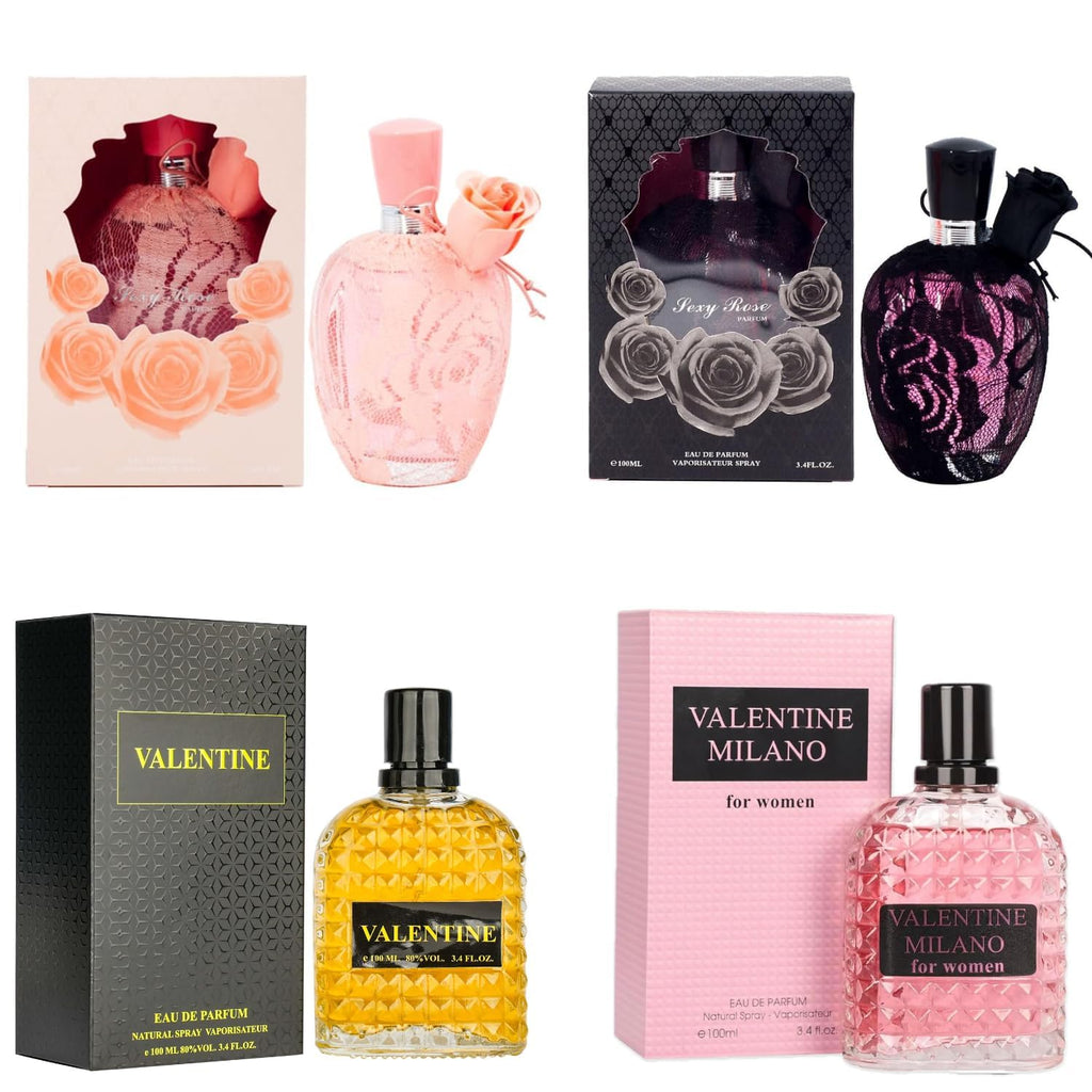 Set de Perfumes Valentine Milano para Mujer - Pack 4 Fragancias