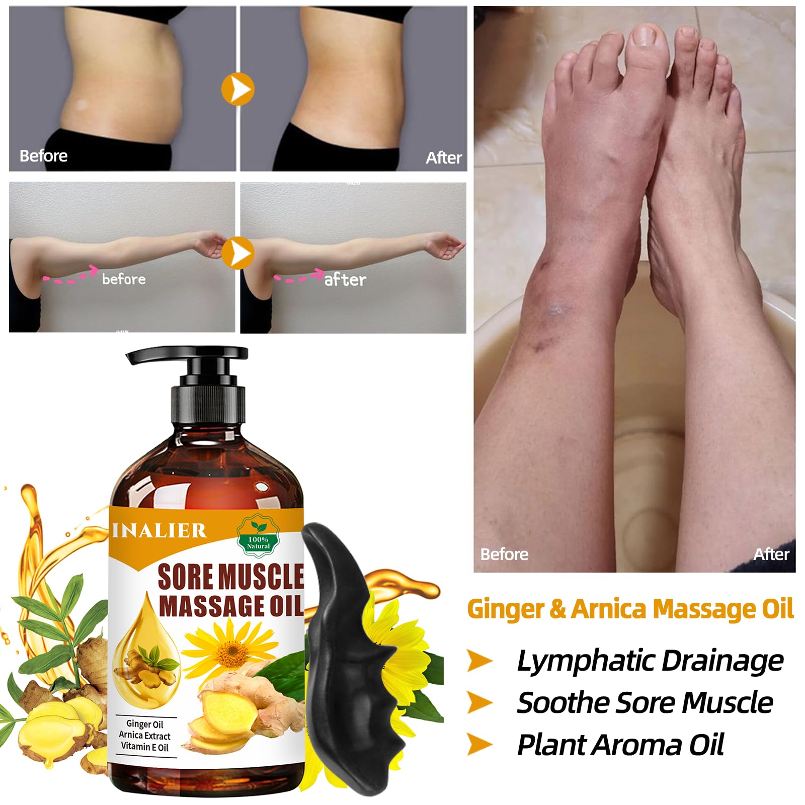 Aceite de Masaje Lavanda con Roller - Kit Spa Relajante