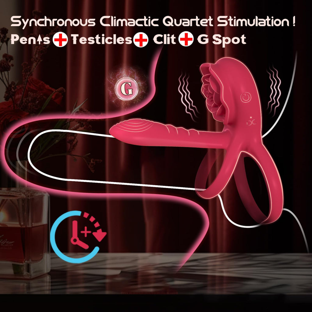 Anillo Vibrador para Parejas con Estimulador de Clítoris