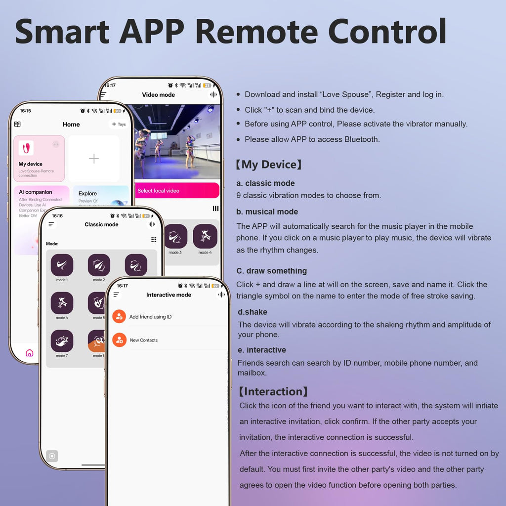 Vibrador Portátil Femenino con Control Remoto APP - 9 Modos