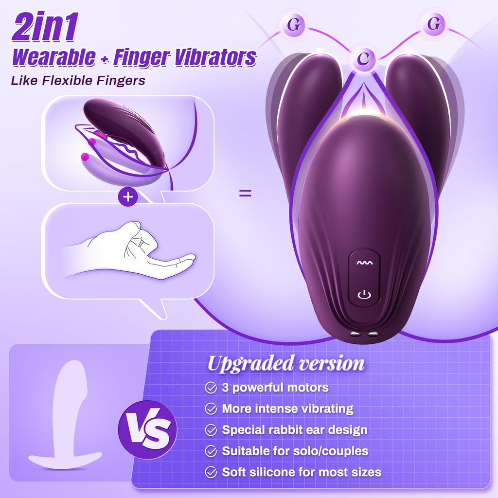 Vibrador Wearable Doble para Parejas - Estimulación Punto G y Clítoris