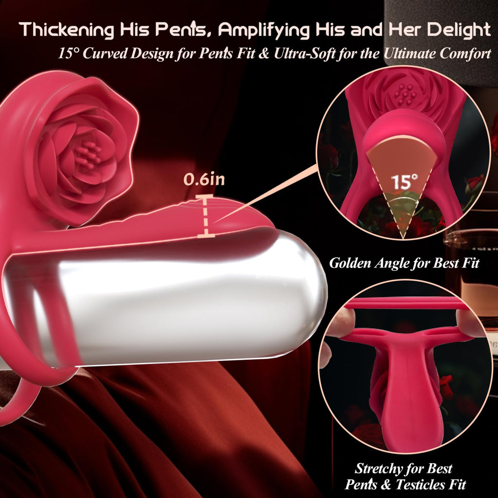 Anillo Vibrador para Parejas con Estimulador de Clítoris