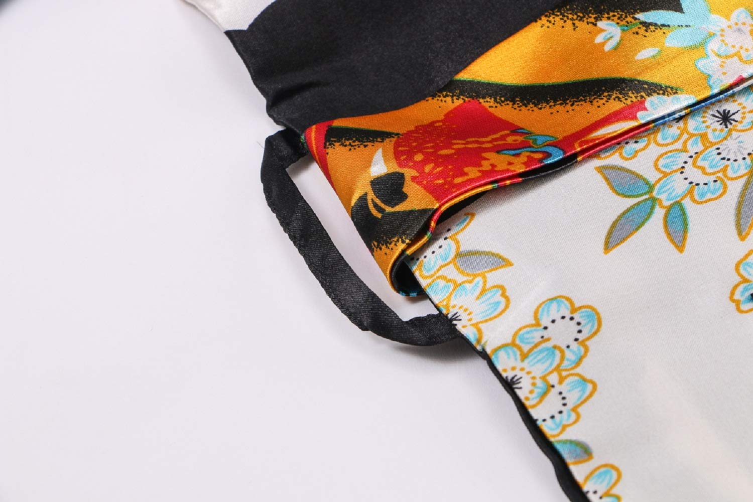 Kimono de Satén Floral Largo - Bata Elegante para Descanso
