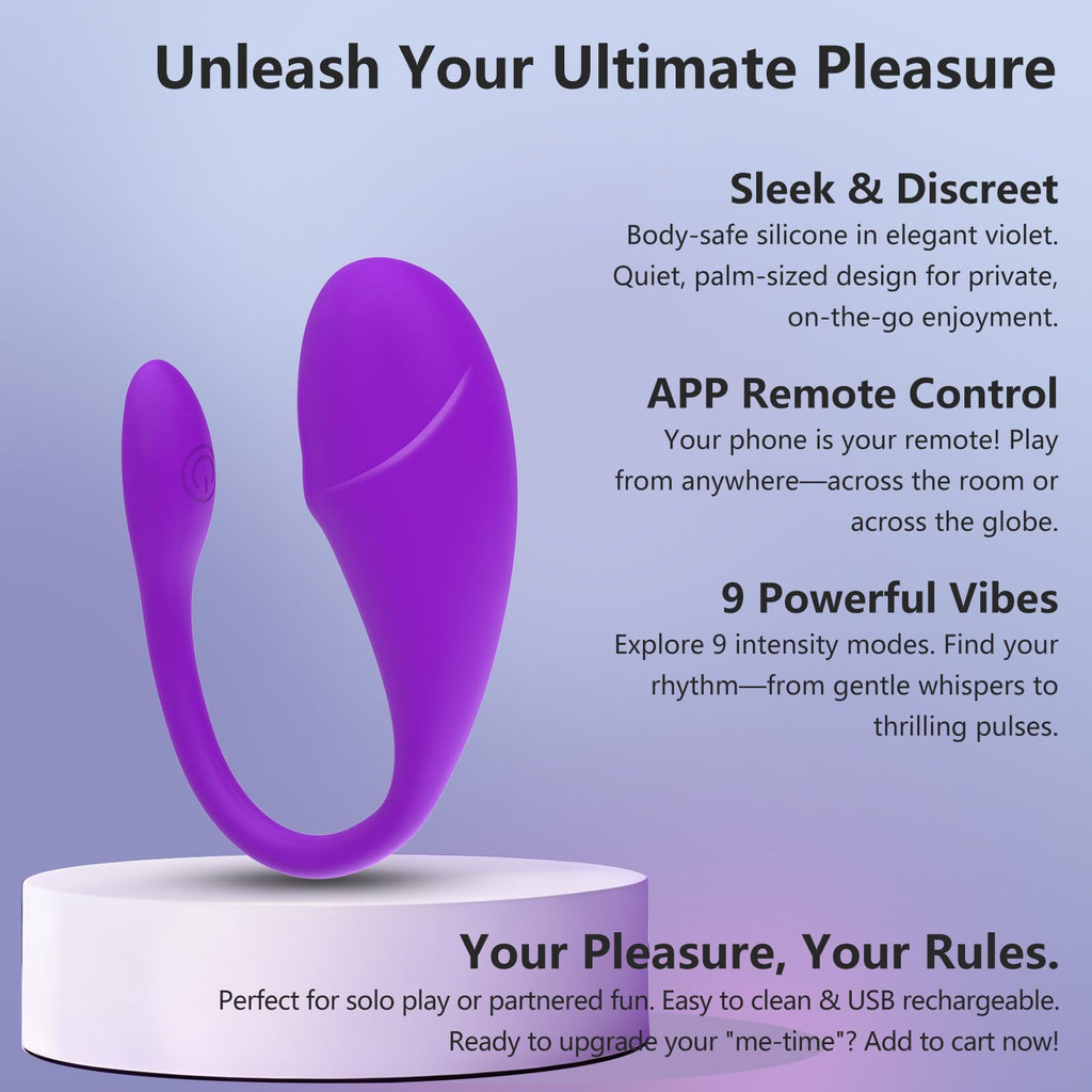 Vibrador Portátil Femenino con Control Remoto APP - 9 Modos