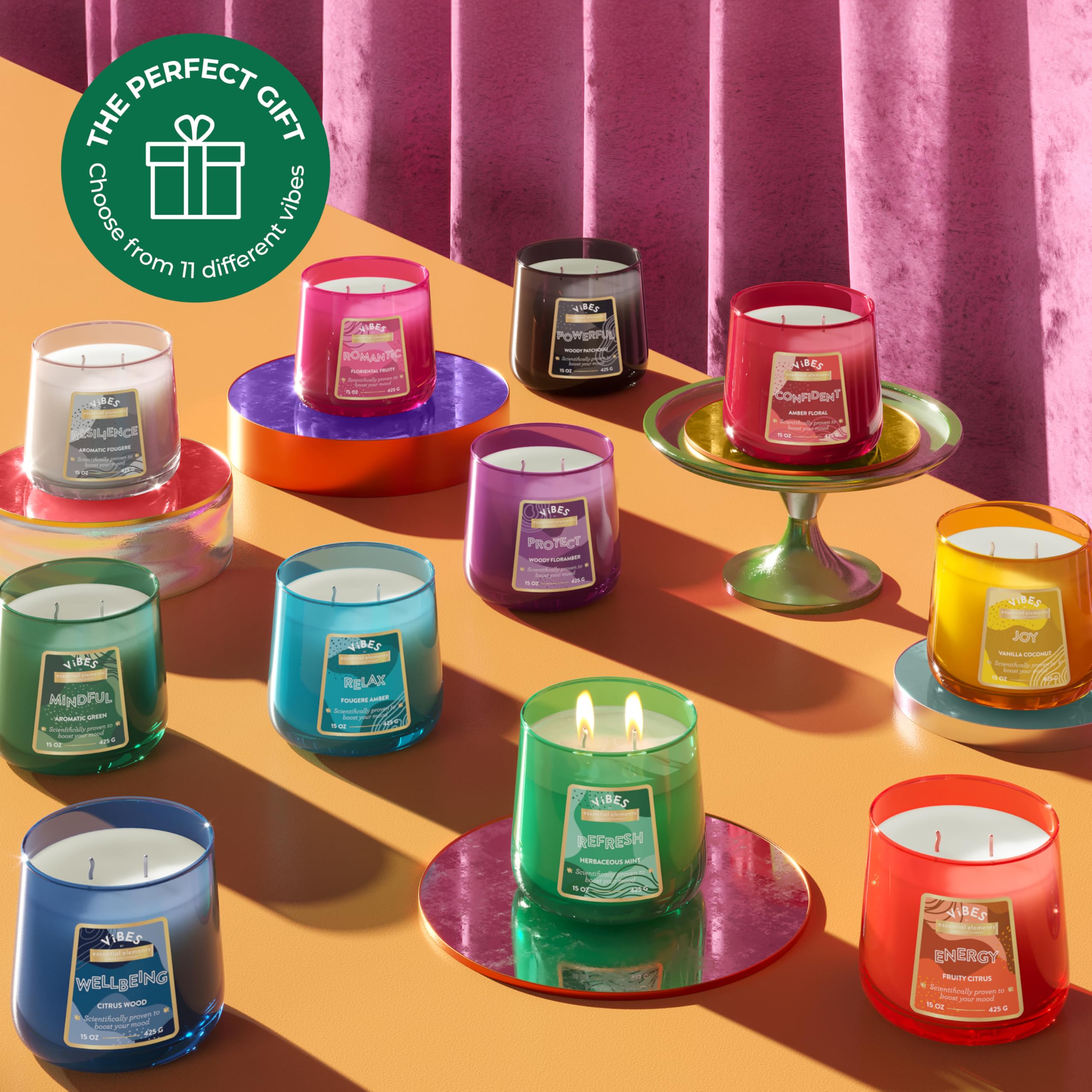 Velas Aromáticas Candle-Lite Essential Elements Vibes