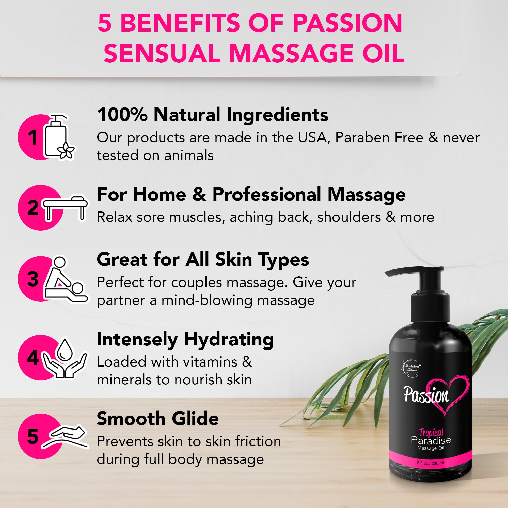 Aceite de Masaje Sensual Passion - 100% Natural con Jojoba