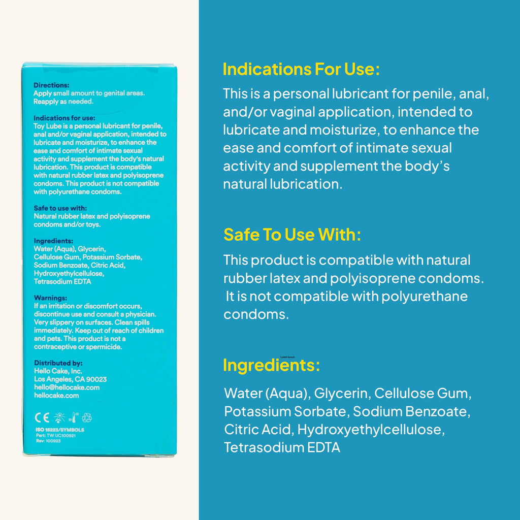 Lubricante Íntimo Hello Cake - Para Parejas y Uso Personal
