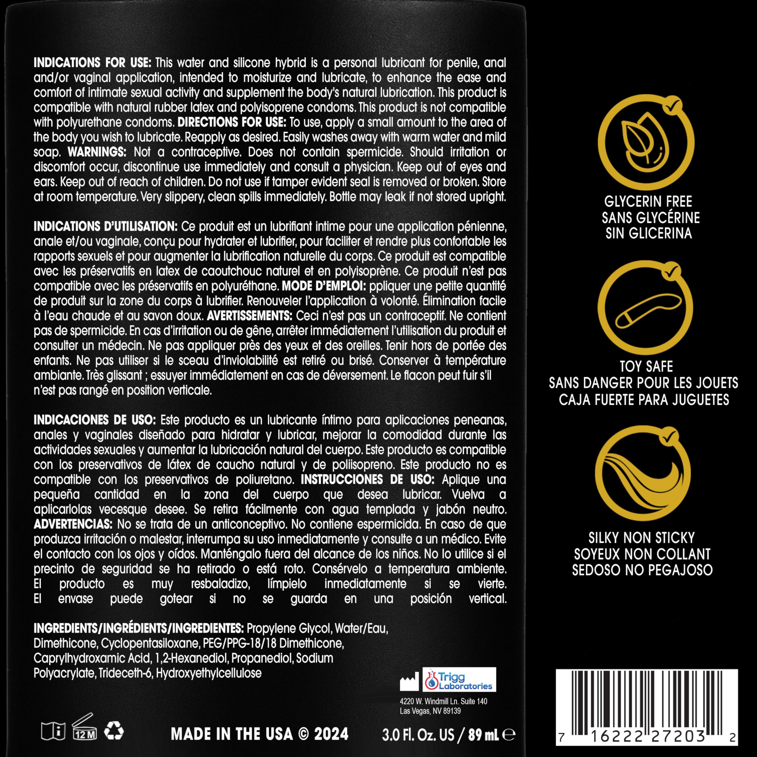 Lubricante Wet Platinum a Base de Silicona - Larga Duración
