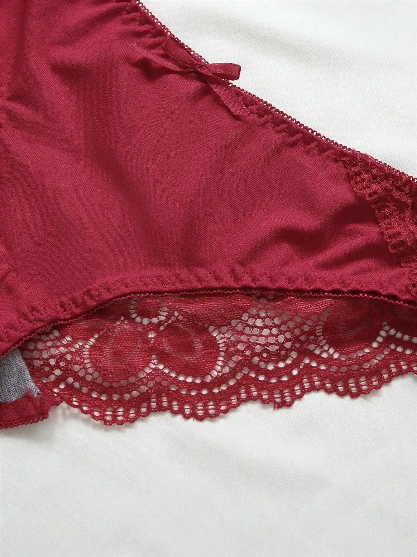 Conjunto de Lencería Viomisha - Bra Push Up Transparente con Encaje Floral