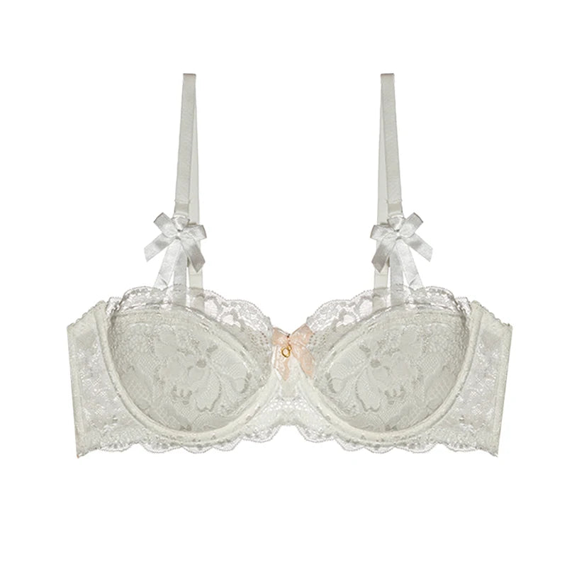 Conjunto de Lencería Estilo Victoriano con Encaje Francés - Bralette Push Up